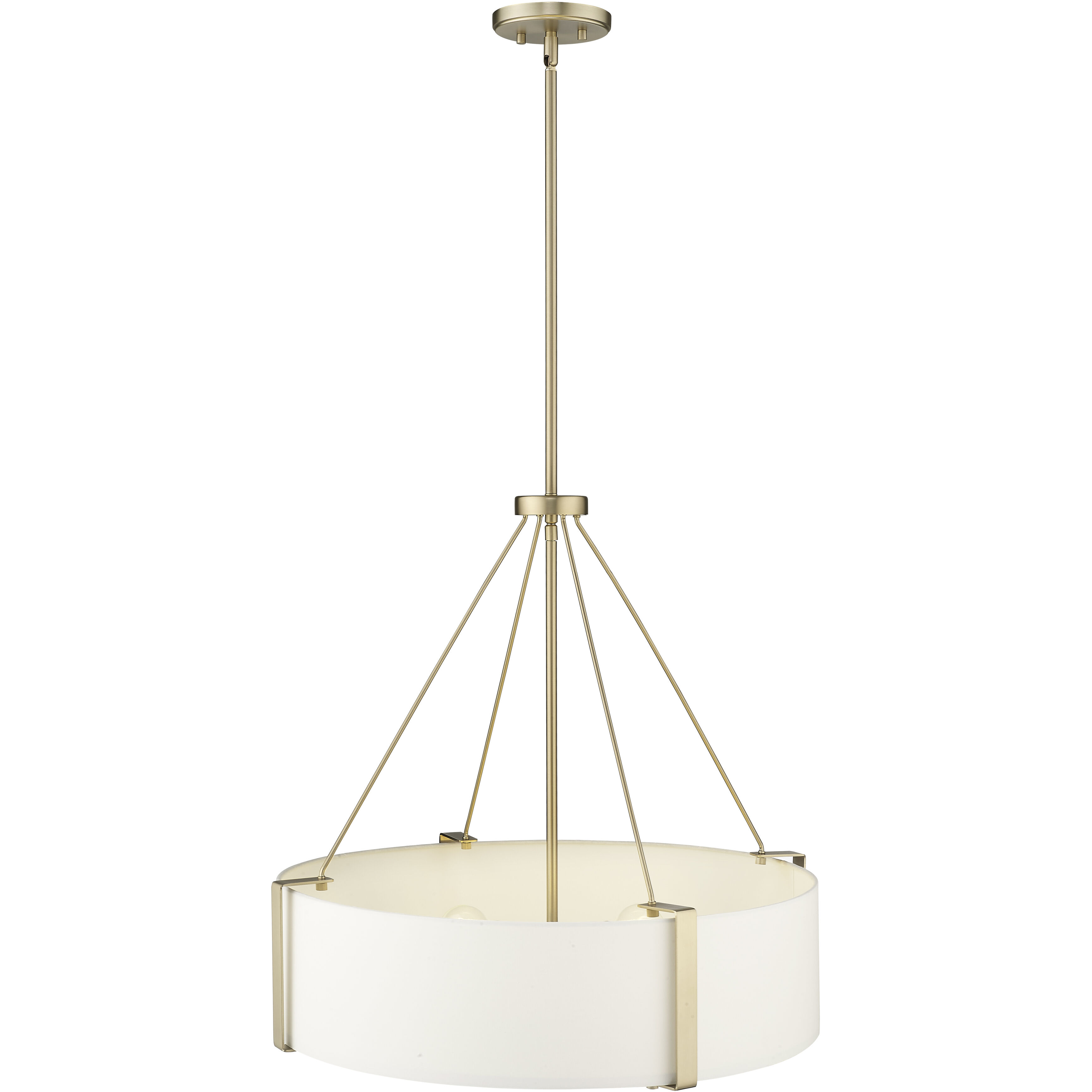 Telfar 3 Light 24 inch Modern Gold/White Pendant Ceiling Light